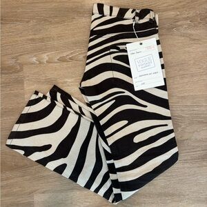 Rare Vintage Alessandro Dell'Acqua Zebra Print Pants